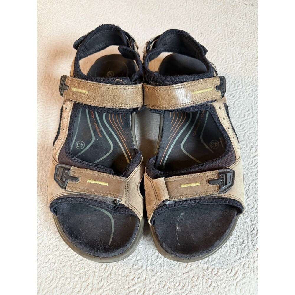 Ecco Yucatan Receptor Technology Hiking  Leather Sandal Men Sz 43